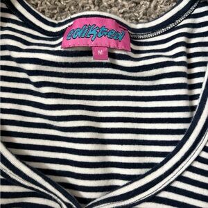 Edikted Black and White Striped Top